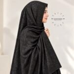 Woman Wearing Unstitched Embroidery Namaz Chadar also known as Plain Irani Chadar for Modest Prayer Wear. BY CLOTHIFYDOTPK
