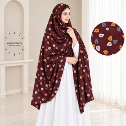 Woman Wearing Unstitched Namaz Chadar also known as Plain Irani Chadar for Modest Prayer Wear. BY CLOTHIFYDOTPK