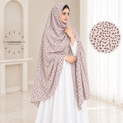 Woman Wearing Unstitched Namaz Chadar also known as Plain Irani Chadar for Modest Prayer Wear. BY CLOTHIFYDOTPK