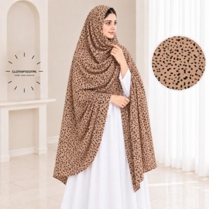 Woman Wearing Unstitched Namaz Chadar also known as Plain Irani Chadar for Modest Prayer Wear. BY CLOTHIFYDOTPK