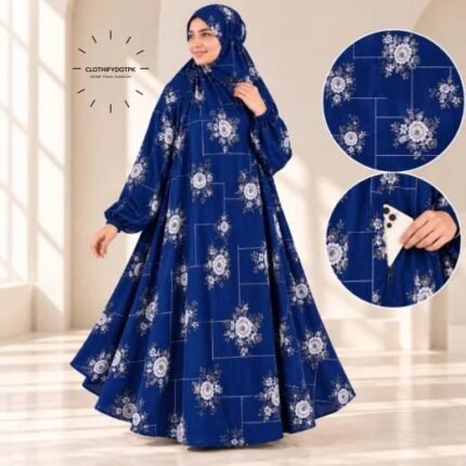 Woman wearing Winter Namaz Chadar for ladies | By Clothifydotpk