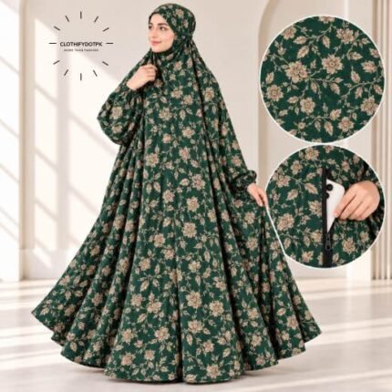Woman wearing Winter Namaz Chadar for ladies | By Clothifydotpk