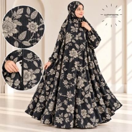 Woman wearing Winter Namaz Chadar for ladies | By Clothifydotpk