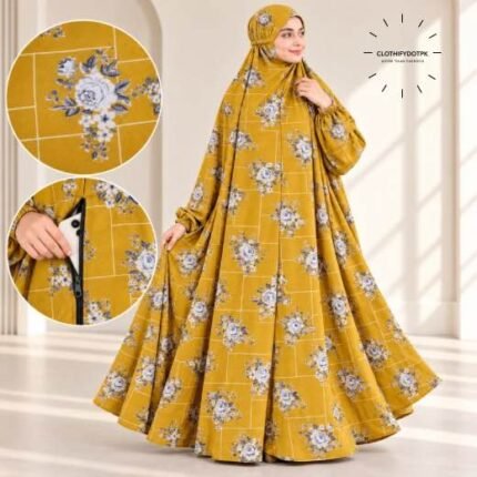 Woman wearing Winter Namaz Chadar for ladies | By Clothifydotpk