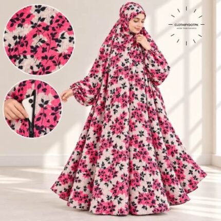 Woman wearing Winter Namaz Chadar for ladies | By Clothifydotpk