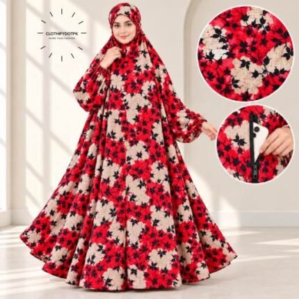 Woman wearing Winter Namaz Chadar for ladies | By Clothifydotpk