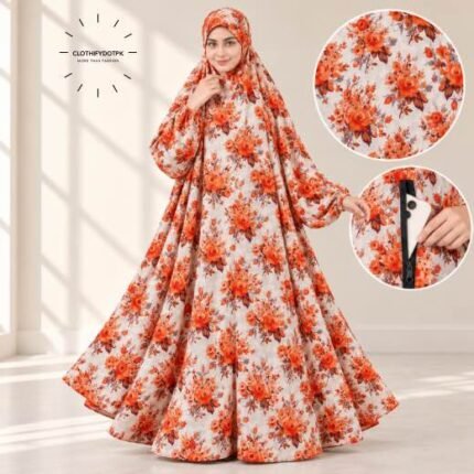 Woman wearing Winter Namaz Chadar for ladies | By Clothifydotpk