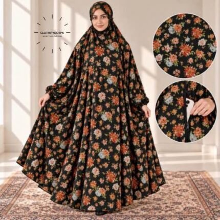 Woman wearing Winter Namaz Chadar for ladies | By Clothifydotpk