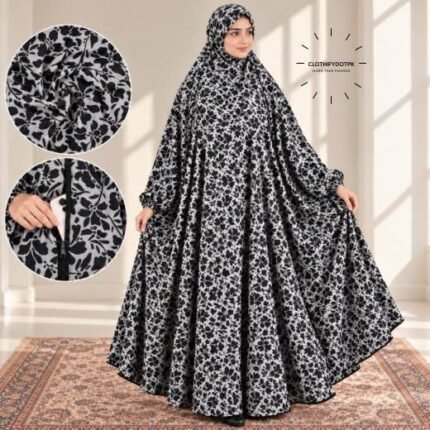 Woman wearing Winter Namaz Chadar for ladies | By Clothifydotpk