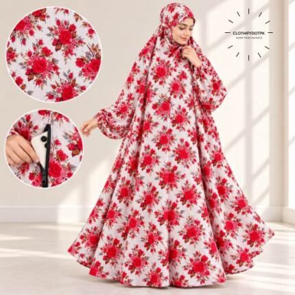 Woman wearing Winter Namaz Chadar for ladies | By Clothifydotpk