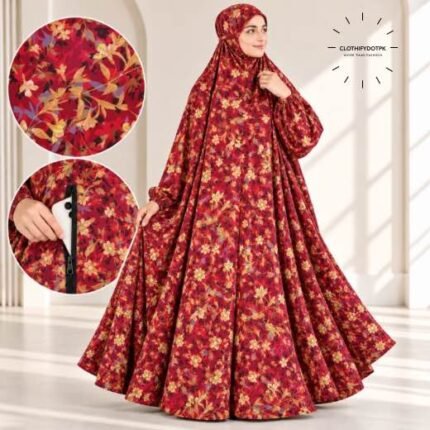 Woman wearing Winter Namaz Chadar for ladies | By Clothifydotpk
