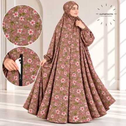 Woman wearing Winter Namaz Chadar for ladies | By Clothifydotpk