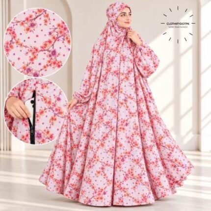 Woman wearing Winter Namaz Chadar for ladies | By Clothifydotpk