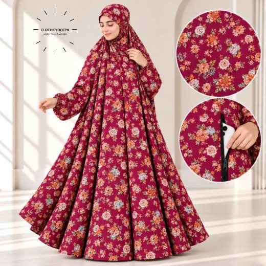 Winter Namaz Chadar-9637 - 27 Woman wearing Winter Namaz Chadar for ladies | By Clothifydotpk