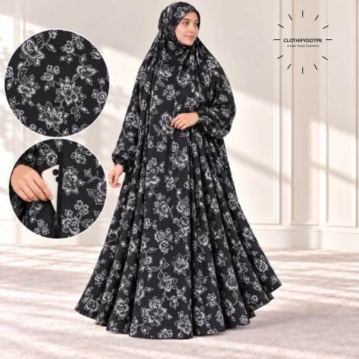 Winter Namaz Chadar-9637 - 28 Woman wearing Winter Namaz Chadar for ladies | By Clothifydotpk