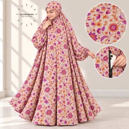 Woman wearing Winter Namaz Chadar for ladies | By Clothifydotpk