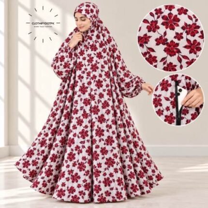 Woman wearing Winter Namaz Chadar for ladies | By Clothifydotpk