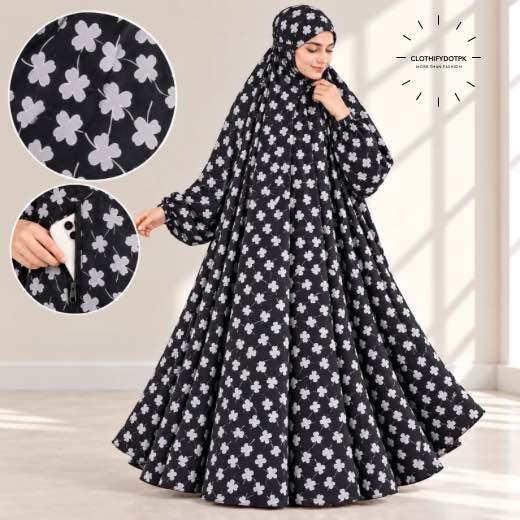 Winter Namaz Chadar-9638 - 33 Woman wearing Winter Namaz Chadar for ladies | By Clothifydotpk