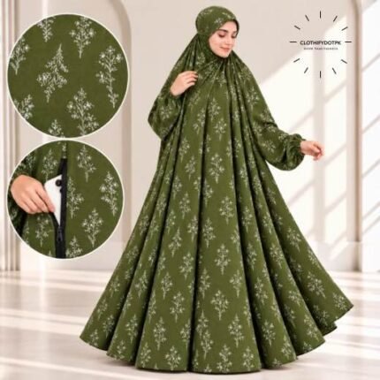 Woman wearing Winter Namaz Chadar for ladies | By Clothifydotpk